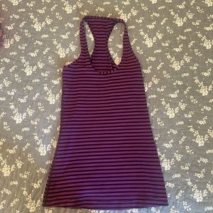 Lululemon size 4 purple colors with stripes racerback tank